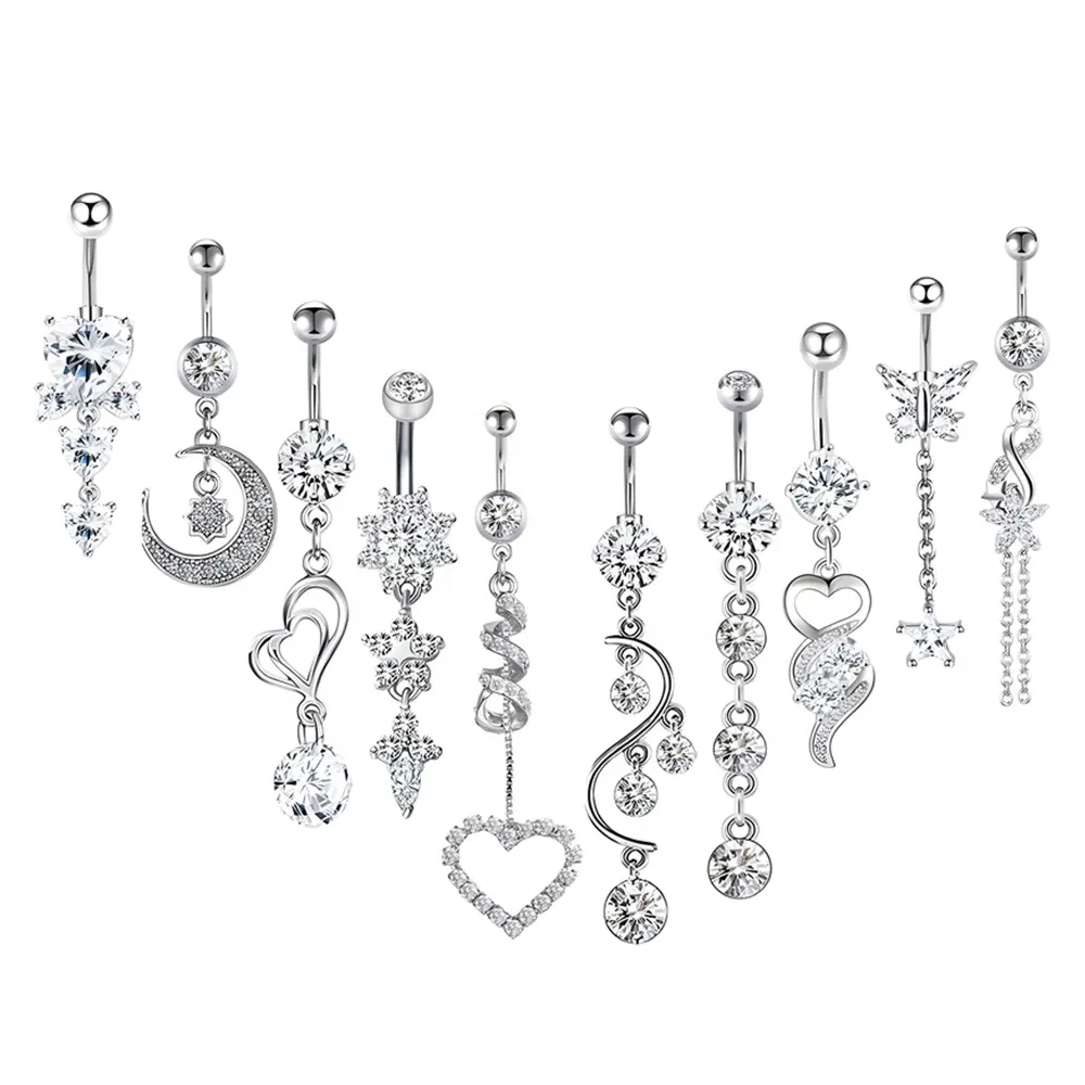 Chirurgisch Staal Buik Ringen Nieuwe Trend Vrouwen Piercing Sieraden Groothandel Navel Sexy Buik Navel Ring Piercings