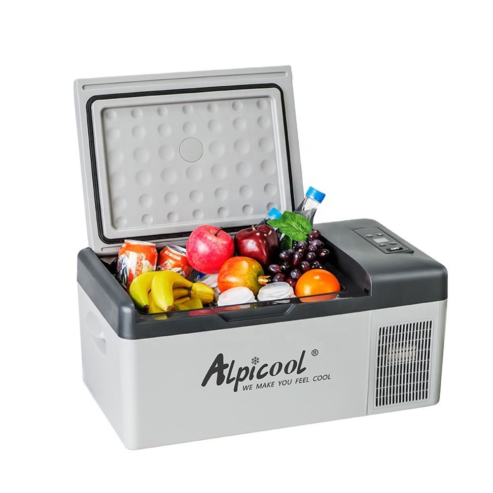 Портативный мини-холодильник для кемпинга, 12 В, 24 В, 15 л