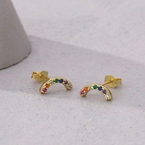 <span class=keywords><strong>Orecchini</strong></span> di Lusso alla Moda in Argento Puro S925 con Design Curvo e Zirconi, Gioielli Romantici di Alta Gamma - Product Image 2