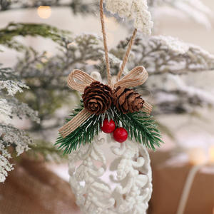 Nouveau Style arbre de noël blanc <span class=keywords><strong>Martin</strong></span> escargot conque pendentif décoration de noël accessoires fournitures de noël cadeaux bricolage - Product Image 4