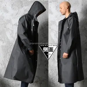 hot selling 2024 fashion custom print Adult waterproof rain coat jacket women Hiking EVA Black Raincoat for Men