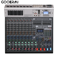 Console de mixage professionnelle 10 canaux GBA-10 avec 99 DSP, alimentation fantôme 48V, effet répétition, lecture et enregistrement USB, mixeur audio Bluetooth