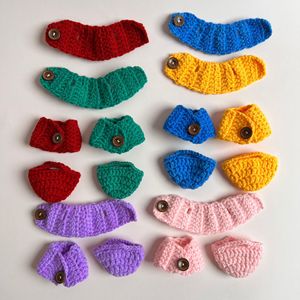 Suéteres de peluche para muñecas, ropa de algodón, pantalones, bolsos para niños de 5 a 7 años, primavera 2024, tema de animales y naturaleza, rosa, morado, amarillo, verde, azul - Product Image 1