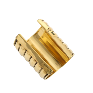 Fashion Gold Plated Statement Cuff <b>Bracelet</b> for Women <b>Adjustable</b> Open Bangle Party Wear Jewelry - Product Image 5