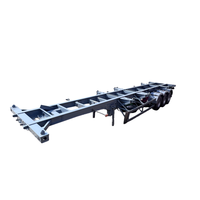 Semi Trailer Chassis Skeletal Multi Axle 20/40ft 50/70 Ton Dilengkapi FUWA BPW untuk Pengangkutan Barang Antar Pelabuhan