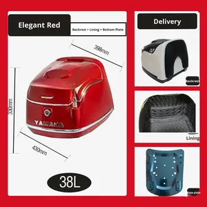 TORST Cqfmk - Baúl Trasero <span class=keywords><strong>Universal</strong></span> para Motocicleta, Estilo Vintage, ABS, 38L, Múltiples Colores, Forro Suave para <span class=keywords><strong>Respaldo</strong></span>, 1 Año de Garantía - Product Image 4