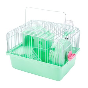 Vente en gros de cage pastorale en plastique solide double couche pour animaux de compagnie fermeture à bouton portable pour hamsters castors dorés petits animaux - Product Image 5