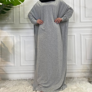 6200# Modest Women Dubai Abaya Turkey Hijab Dress Solid Color <b>Kaftan</b> Prayer Dresses Long Robe Islamic Clothes - Product Image 3