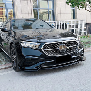 Amp-Z Front Bumper Lip Splitter Carbon Fiber Texture Matte Finish For Mercedes-Benz E-Class W214 2024+ E260 E300 AMG - Product Image 2