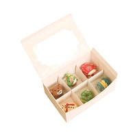 Emballage alimentaire personnalisé boîte à emporter avec séparateurs papier à l'intérieur déjeuner boîte de restauration gaufres gâteau aux fruits biscuits emballage boîtes à gâteaux