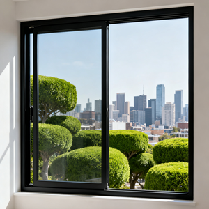 Fenêtre <span class=keywords><strong>coulissante</strong></span> moderne en alliage d'aluminium, double vitrage, ouverture horizontale, moustiquaire en acier inoxydable pour maison, villa, bureau, hôtel - Product Image 4