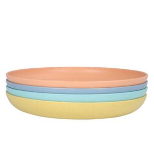 Ensemble de vaisselle écologique et biodégradable de 16 pièces, ensemble de couverts en paille de blé, assiettes et plats - Product Image 4