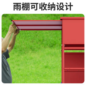 Stainless <b>Steel</b> Food Cart With Prep Space 3 Wheel Detachable Easy Assembly For Night Market Stall Setup - Product Image 5