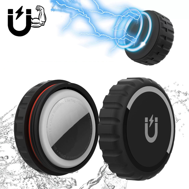 Waterproof Magnetic Case for Air Tag Holder Shockproof Protective Cover Mount Anti-theft GPS Locator Protectors for Apple AirTag