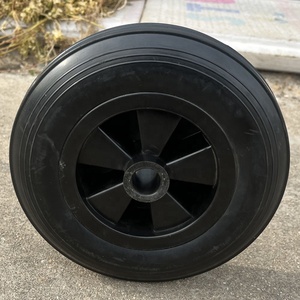 Roue de chariot de 200 mm (8 pouces) en caoutchouc massif avec <span class=keywords><strong>pneu</strong></span> pour poubelle et bac à déchets - Product Image 3