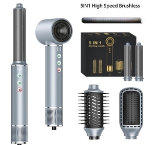 Set de Cepillo de Aire Caliente 5 en 1, Plancha de Pelo Eléctrica Giratoria, Rizador, Peine, Secador de Pelo de Alta Velocidad, Herramientas de Peinado Multifuncionales para Mujer - Product Image 1