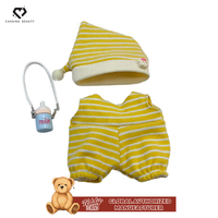 Boneka Beruang Teddy Bergaris Hijau Lucu dengan Gantungan Botol, Mainan Plush Lembut dan Imut, Boneka Penghibur