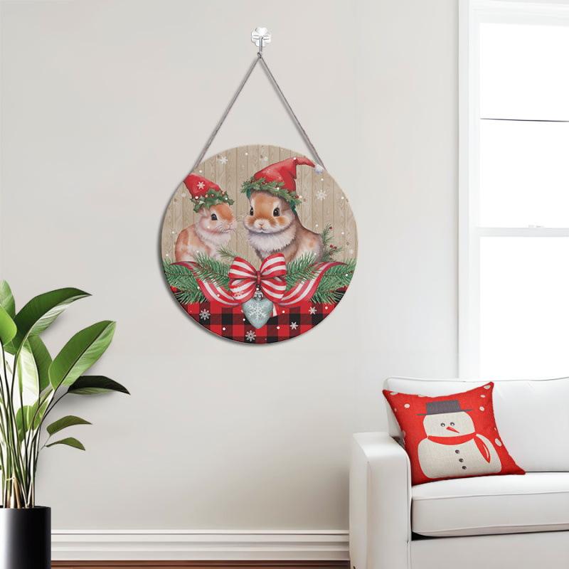 กระต่ายคริสต์มาส-20*20ซม