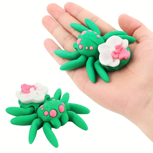 Ornement décoratif innovant en forme d'araignée florale imprimée en 3D, design original, blocs de couleur, modèle fait main, jouet animaux dinosaures - Product Image 1