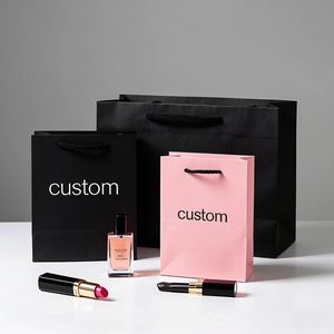 Sacs d'emballage de luxe personnalisés pour vêtements, sacs cadeaux roses, sacs en papier pour le shopping, emballage en papier avec poignées pour vêtements - Product Image 1