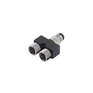 Wholesale M8 3 4 pin male to dual female Y splitter 3 4 pin m8 adapter