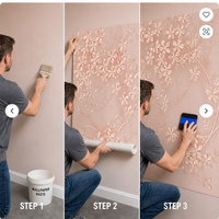 Wallpaper Kanvas Minyak Relief Cabang Bunga Pink 3D Custom untuk Dekorasi Rumah Ruang Tamu Kamar Tidur Mewah