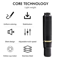 Machine à tatouer électrique moderne en acier inoxydable, design élégant et créatif, légère, pour microblading et maquillage permanent des sourcils