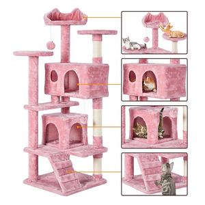 U-PETS القط شجرة برج مع منصة ، الشقق و السيزال الخدش المشاركات ، القط شجرة منزل اللعب - Product Image 4