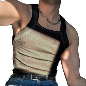 Débardeur en coton sans manches pour homme pour le fitness et la course à pied, séchage rapide et respirant, débardeur d'été, débardeur de musculation - Product Image 2