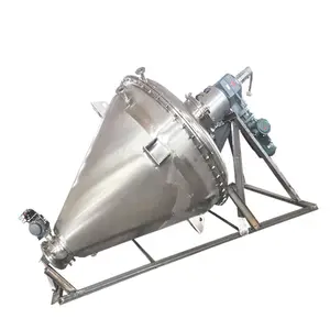 GMP ribbon screw vacuum conical dryer vertical Helical single cone ribbon mixer drying machine equipment for API food Battery
