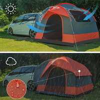 Tente de toit de voiture, tente yourte double couche quatre saisons, 2000-3000 mm, imperméable, résistante au soleil et à la pluie, style tunnel, pour camping arrière