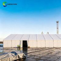 Tente d'entrepôt industrielle, structure de chantier mobile temporaire extérieure, tentes de stockage en aluminium, chapiteau