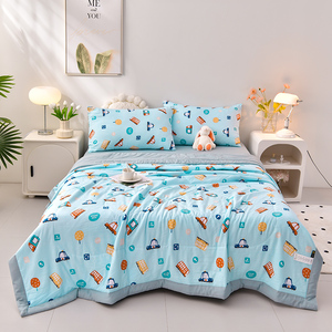 Mới Đến Đầy Màu Sắc In Ấn Bộ Đồ Giường Thiết Lập Mềm Mại Hai Màu Sắc Mùa Hè Chăn - Product Image 6