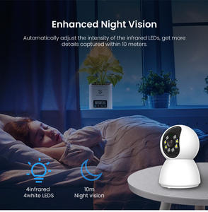 Cámara de seguridad de Audio bidireccional para interiores Mini cámara inalámbrica Wifi Seguimiento automático Detección de movimiento Vigilancia Cámara de red doméstica - Product Image 3