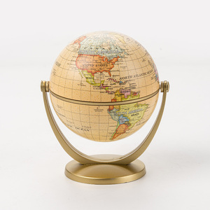 Chất Lượng Cao Máy Tính Để Bàn Thế Giới Cổ Bằng Gỗ Quả Cầu Trái Đất Bán Buôn - Product Image 4