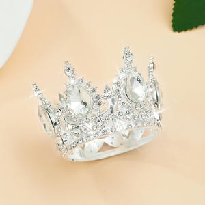 Princesa reina nupcial pequeñas tiaras y coronas baile cumpleaños pastel corona diadema adornos para el cabello boda accesorios de joyería para el cabello - Product Image 4