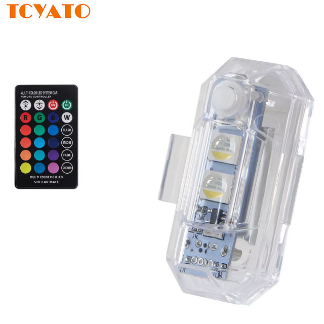 TCYATO 7 Colors Mini Drone Strobe Light Anti-Collision Bike Tail Model Aircraft Night Flying Flashing Warning Light