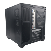 MANMU Boîtier PC en alliage d'aluminium le plus vendu Micro ATX ITX Gaming Mid Tower Noir Ports USB 3.0 avec fenêtre latérale en stock
