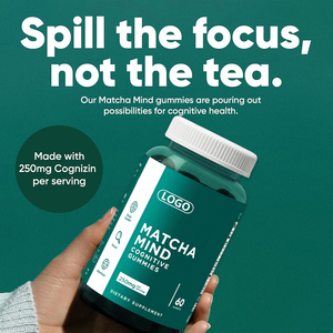 เยลลี่มัทฉะ OEM ผสมโคจินซิน บำรุงสมองและเพิ่มสมาธิ ปราศจากกลูเตน ผลิตภัณฑ์เสริมอาหารเพื่อสุขภาพจากธรรมชาติ - Product Image 2