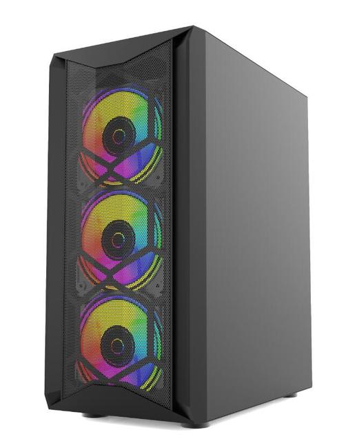 LY Best Sell Price Mesh Computer Gaming Desktop OEM ATX Tempered Glass Side RGB Gaming PC Case Pc Tower Cabinet case for Gamer