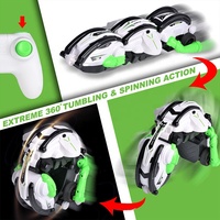 AiJH Coche de Control Remoto 2.4G, Coche de Acrobacias con Giro de 360 Grados, Deformación y Volteo