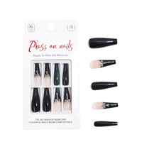 Forsense fantaisie noir gothique 3d presse sur les ongles ensemble bas quantité minimale de commande haute qualité à la main faux ongle pointe cercueil femme faux ongle artificiel