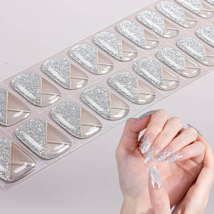 Pegatinas de Gel para Uñas con Diseño de Carey Ámbar, Sin Lámpara UV, Fáciles de Aplicar y Retirar, de Larga Duración, para Regalo Promocional - Product Image 3