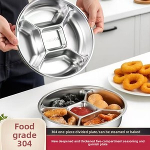 Boîte à lunch divisée en <span class=keywords><strong>acier</strong></span> inoxydable 304 poli pour enfants, 3/4/5 compartiments, écologique, de qualité alimentaire, pour l'école et les restaurants - Product Image 5