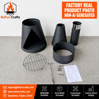 Cheminée extérieure en acier pour brûler du bois, foyer avec barbecue pour patio et jardin, fournisseur d'usine OEM