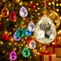 Nouvelles Décorations de Noël en Gros : Pendentifs en Plastique Scintillants et Colorés en Forme de Faux Gemmes pour Noël et la Saint-Valentin (Vente Transfrontalière)