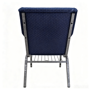 Chaise d'église robuste en métal avec étagère intégrée sous le siège, chaises <span class=keywords><strong>de</strong></span> banquet rembourrées en tissu, empilables, pour théâtre et culte - Product Image 6
