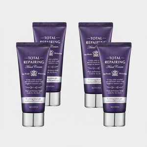 Crema per le mani riparatrice totale da 60ml confezione 4ea burro di karité biologico vegano vitamina C Whitenig ingredienti lozione nutriente - Product Image 1