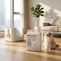 Litière pour chat de qualité supérieure HeePawt, mélange de tofu et de bentonite, forte capacité d'agglomération, absorption des odeurs à 95 %, étiquette privée disponible
