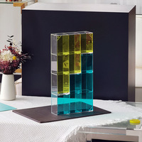 Présentoir en acrylique personnalisé Bubble Mart support de rangement multicouche anti-poussière pour boîte aveugle Labubu accessoires de jeu de figurines
